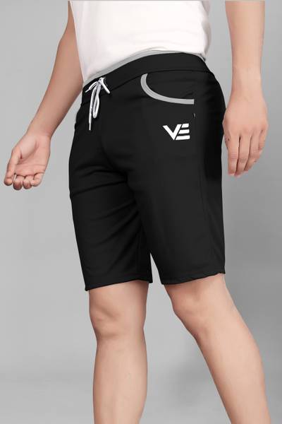 VIRADIYAENTERPRISE Self Design Men Black Sports Shorts