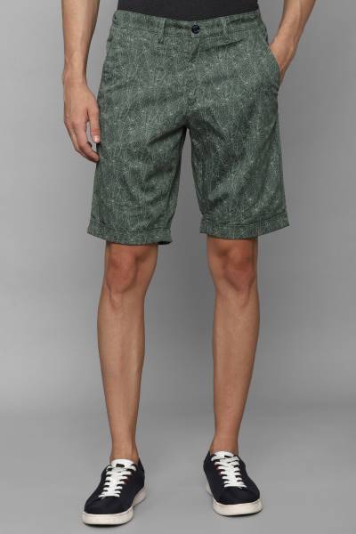 Allen Solly Printed Men Green Regular Shorts