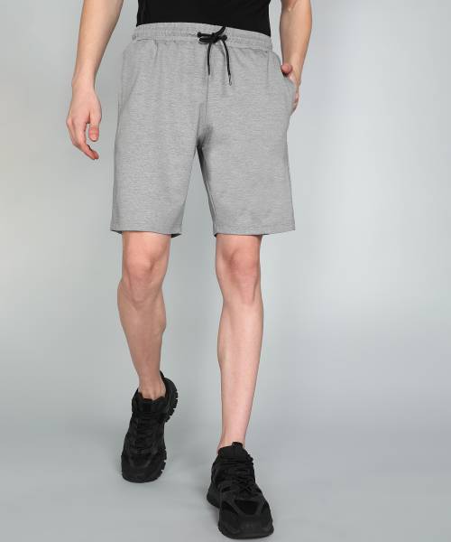 Van Heusen Flex Solid Men Grey Sports Shorts