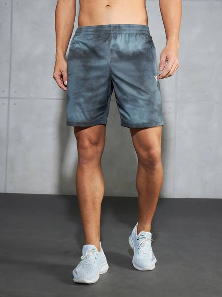 TECHNOSPORT Printed Men Green Sports Shorts