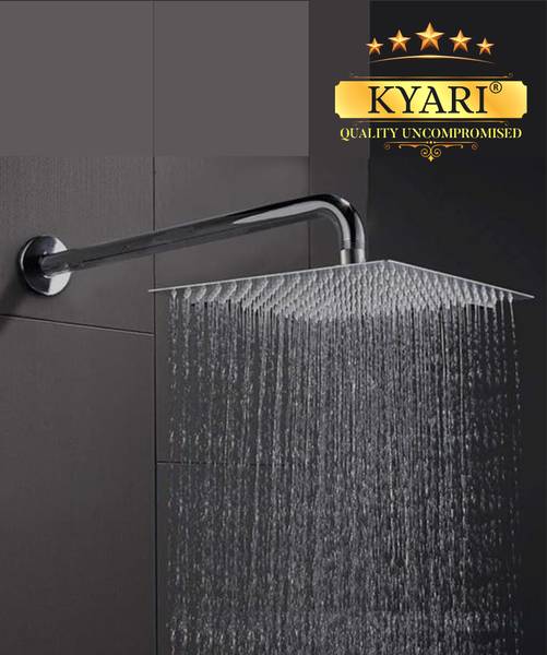 Kyari - 12 X 12 Ultra Slim EXTRA HEAVY Shower Complete set with 24inch Shower Arm S645 Shower Head