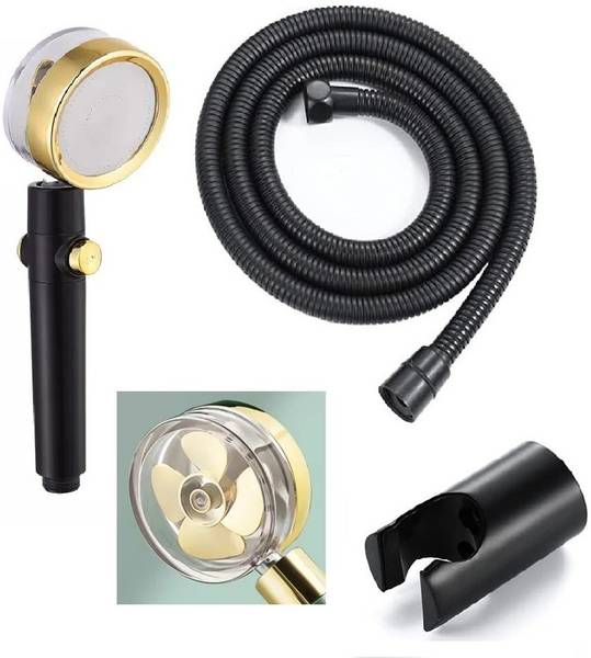 Kyari - High Pressure 360 Turbo Fan Hand Shower Complete Set With Pipe Mixer Faucet