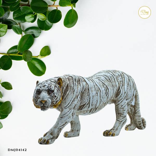 Diwamjewels Majestic Walking Tiger Resin Statue Decorative Showpiece - 15.32 cm