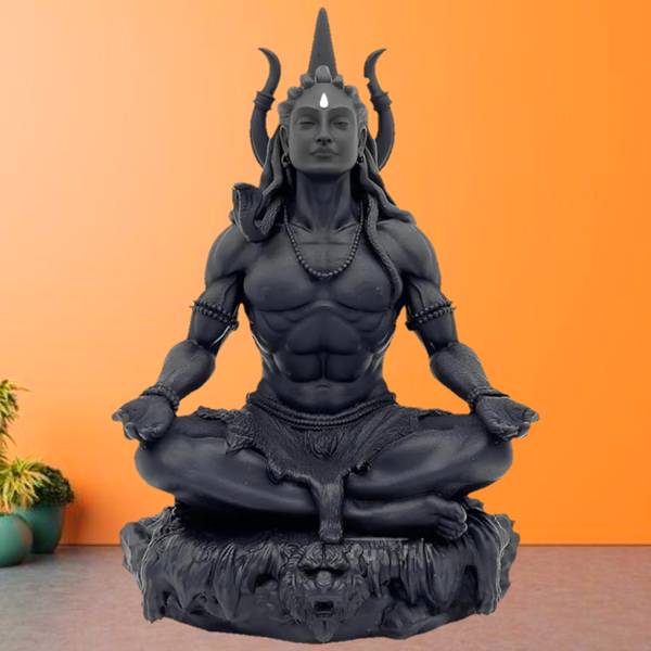 Blessing Buddha Adiyogi Shiva Statue Mahadev Bholenath idol for Home/Office Decorative Showpiece - 8.8 cm