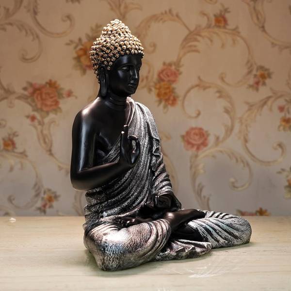 Vasundhara Meditating Buddha Showpiece | Home Decor Decorative Showpiece - 34 cm