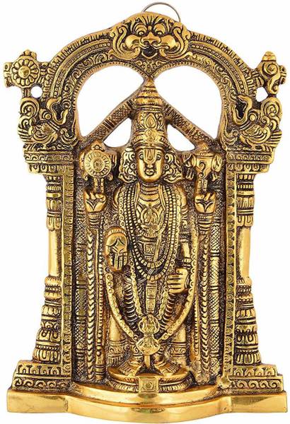 Koolwal craft Tirupati Balaji Murti,Sri Venkateswar Idol,Spiritual Decorative Showpiece - 22.5 cm