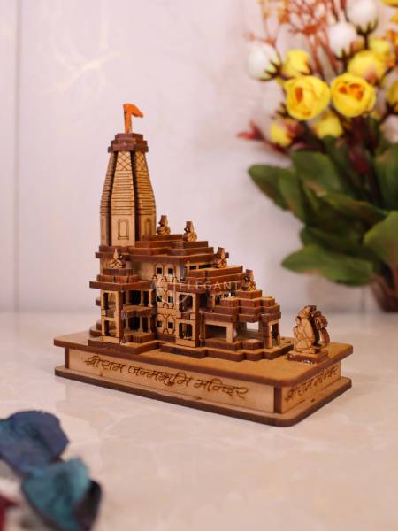 Elegant Lifestyle Shree Ram Mandir, Ram Janmabhoomi Ayodhya Temple, Souvenir for Home Office Gift Decorative Showpiece - 10 cm