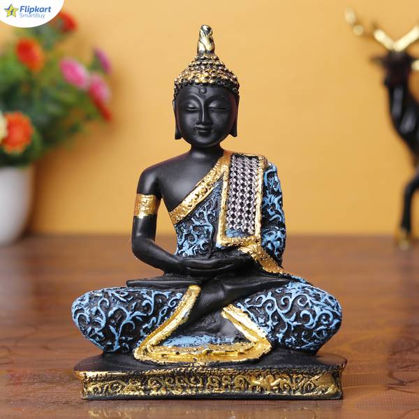 Flipkart SmartBuy Beautiful Lord Gautam Buddha Statue Meditating Position for Home Decor Decorative Showpiece - 16 cm