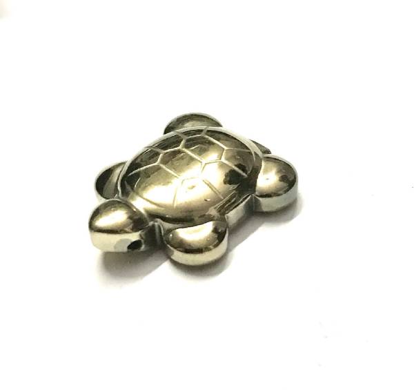 Jewelswonder Brass Small Tortoise Animal Figure Golden Pyrite Turtle SIZE 1 INCH Decorative Showpiece - 1 cm