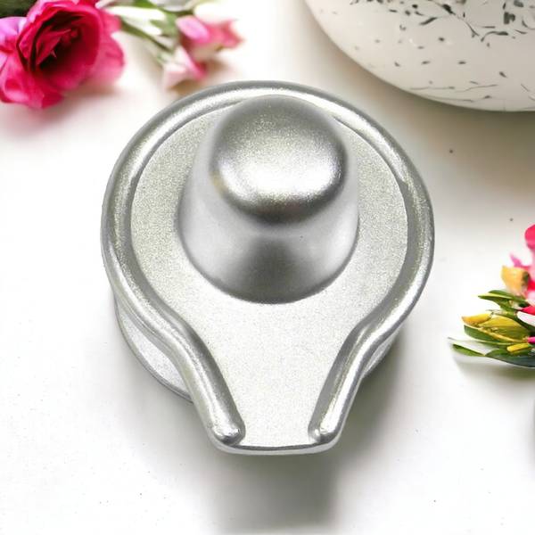 pujahome Pure Quality Parad Shivling | Mercury Shivaling Idol 50gm Decorative Showpiece - 3 cm