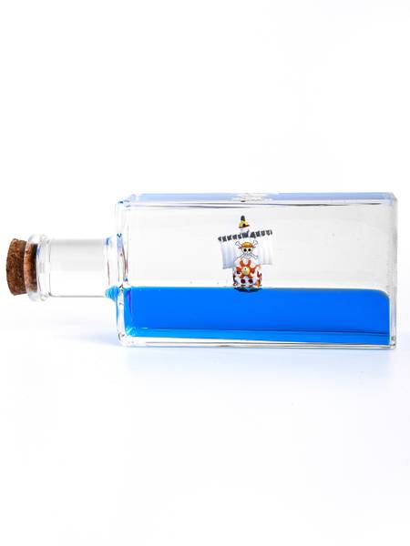 ComicSense One Piece Anime Decor Unsinkable Pirate Ship in a Bottle Liquid Wave Ship Model Decorative Showpiece - 17.5 cm
