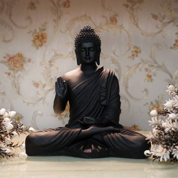Hanu Creations Meditating Buddha Idols (Samadhi Pose) for Home Decor Big Size Living Room Desk Decorative Showpiece - 45 cm