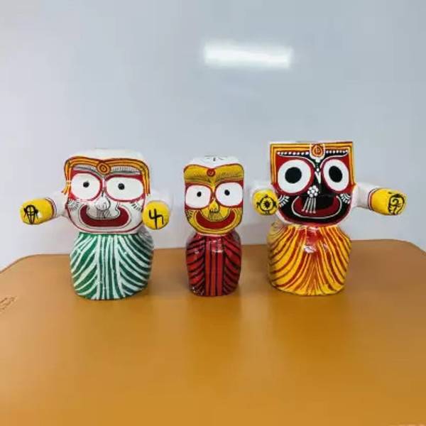 AN Fashion AN Fashion Lord Jagannath,Subhadra,Balabhadra Idol - 8 INCH Showpiece Decorative Showpiece - 20 cm