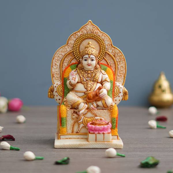 shyam antique creation Lord Kuber Statue for Wealth & Harmony God Kubera Idol Murti Figurine Sculpture Decorative Showpiece - 17.78 cm