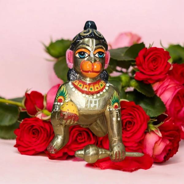 SJL Bal Hanuman ji/Little Bajrang Bali Statue Handcrafted for Pooja/Gift Living Room Decorative Showpiece - 11 cm