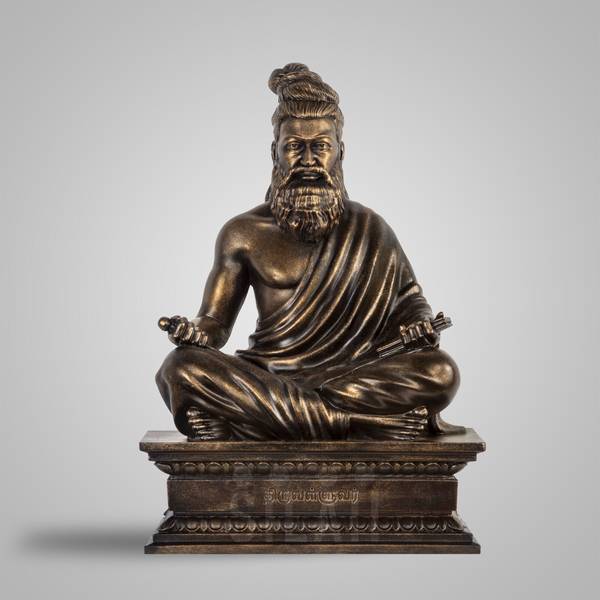 SILAII Thiruvalluvar Antique Bronze 6 Inch Sculpture Decorative Showpiece - 15.24 cm