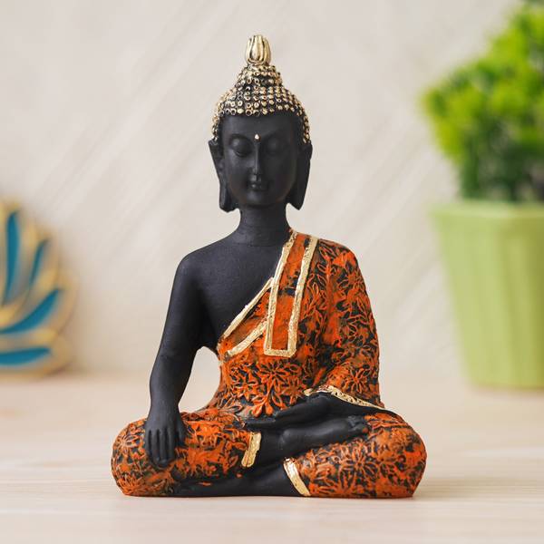 Royalbox Meditating Buddha Statue For Home Decor Idol/Showpiece Decorative Showpiece Decorative Showpiece - 15 cm
