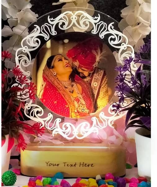 Shayona SHAYONA Personalized Acrylic 3D Illusion Night Light Lamp gift for any occasion Decorative Showpiece - 10 cm