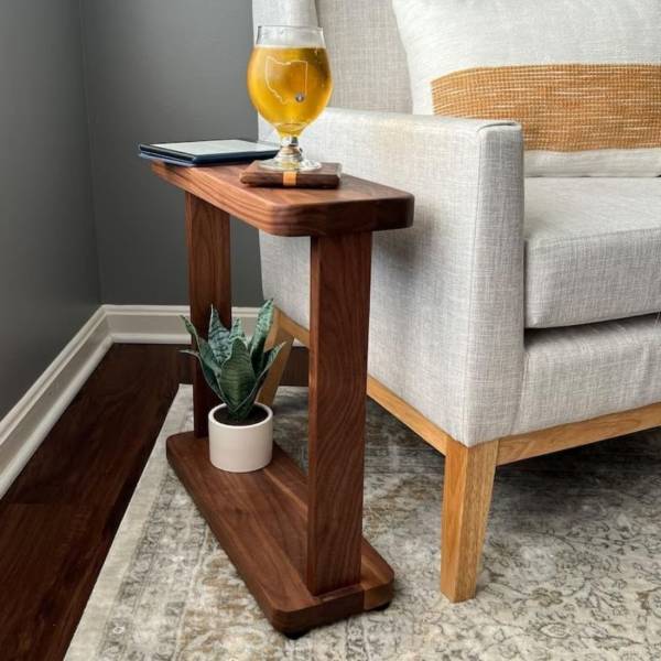 Furniture Hub Solid Wood Bed & Sofa Side End Table Tea Table for Living Room | Bedside Plastic End Table