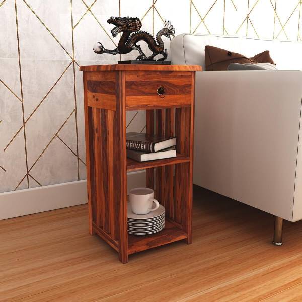 SAVITRIDECOR Solid Sheesham Wood Bedside Table | End table Wooden Solid Wood Bedside Table