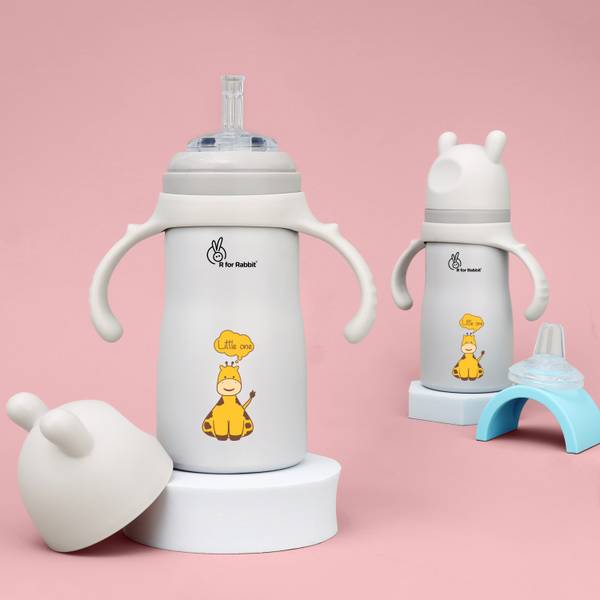 R for Rabbit Steebo Tiny Tales SS Sipper Bottle | Leak-Proof, Anti-Skid Base and Easy to Grip