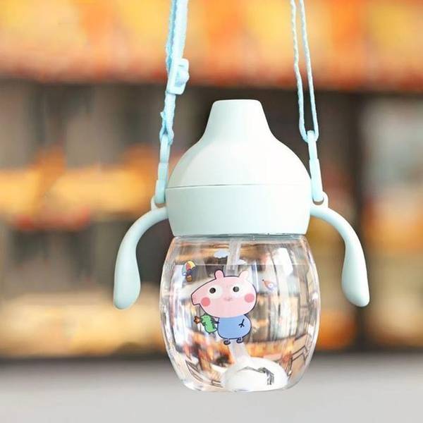 Magic Pebbles Little Baby Sipper/ Sippy Cup 280ml, Anti-Spill Soft Silicone Spout, 6m+
