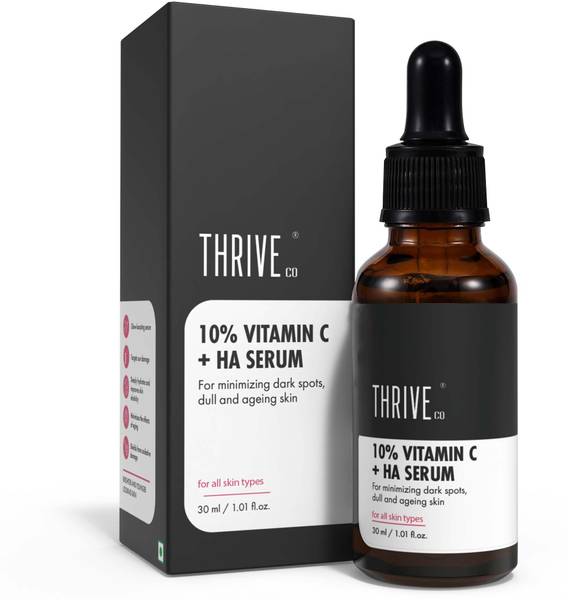 ThriveCo 10% Vitamin C Serum with Hyaluronic Acid | Reduces Dark Spots, Dull & Aging Skin
