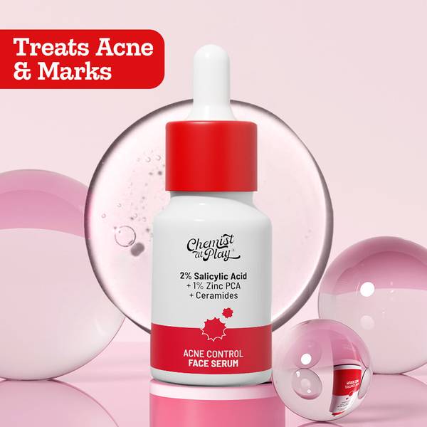 Chemist at Play 2% Salicylic Acid Face Serum - Treats Acne, Fades Acne Mark, Controls Excess Oil