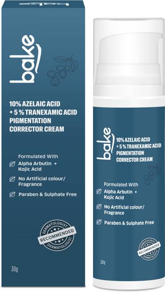 Bake 10% Azelaic Acid + 5% Tranexamic Acid Pigmentation Corrector Cream for Dark Spots, Pigmentation & Tan Removal