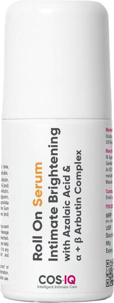 Cos-IQ Intimate Brightening Roll-On Serum, 40ml, With Azelaic Acid & ?+? Arbutin Complex, For Dark Underarms