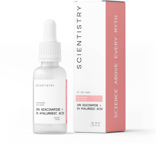 Scientistry Niacinamide Face Serum with 10% Niacinamide + 1% Hyaluronic Acid reduce blemish