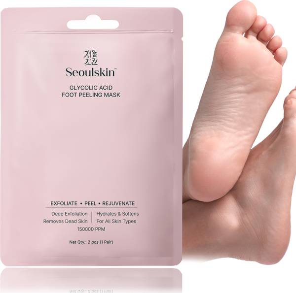 Seoulskin Glycolic Acid Foot Peeling Mask | Deep Exfoliation, Hydration & Softening | 1 Pair