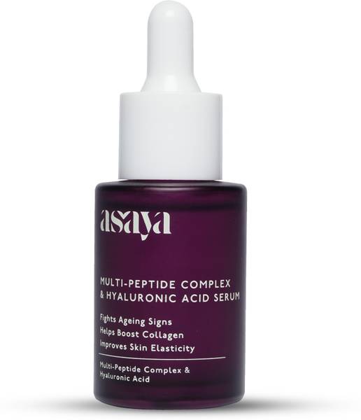 Asaya Multi-Peptide Complex & Hyaluronic Acid Face Serum, for Wrinkles & Firms skin