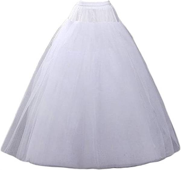 Kitty-Fashion Solid Women Layered White Skirt