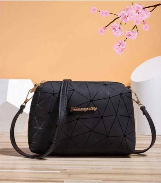 LIKE STYLE Black Sling Bag LS-223-SLNBG-MKRI-PRNT-BLCK16_15