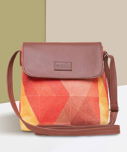 ZOUK Multicolor Sling Bag GeoOptics Flap Sling Bag