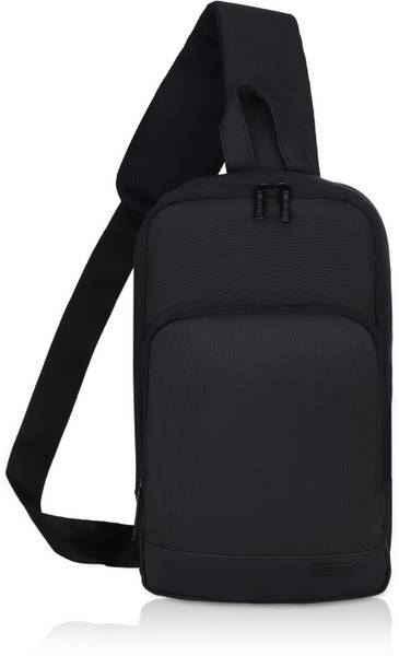 WILDHORN Black Shoulder Bag Sling Crossbody Bag for Men, Stylish Chest Shoulder Bag for Men Women