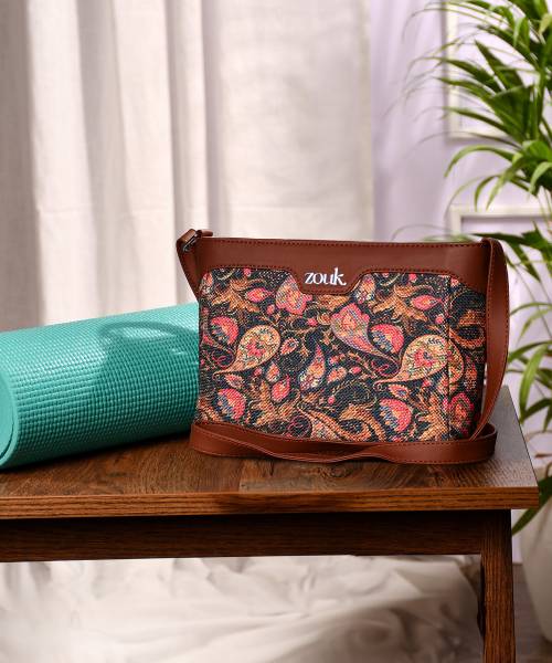 ZOUK Pink Sling Bag Paisley Print Harmony Sling Bag