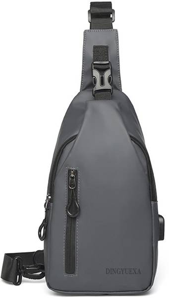 INKMILAN Grey Sling Bag Lightweight Nylon Chest bag sling for travel bag mens and women