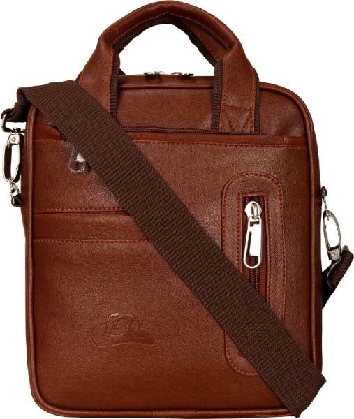 Leatherworld Tan Sling Bag Cross body Sling Bag