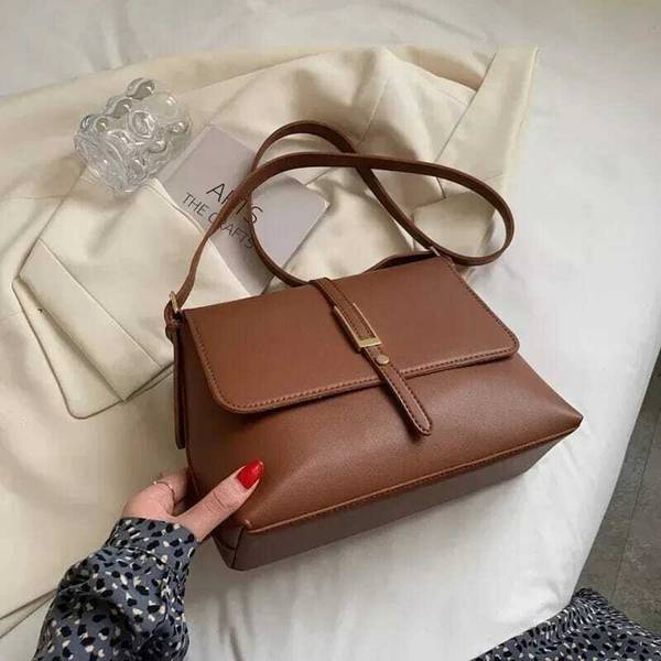 SIJJEEL Brown Sling Bag Sling Bag for Women Stylish PuTravel Crossbody Shoulder Purse for Girls, Ladies