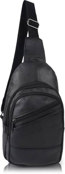 CIMONI Black Shoulder Bag Stylish Unique Design Trendy Crossbody Shoulder Bag For Unisex
