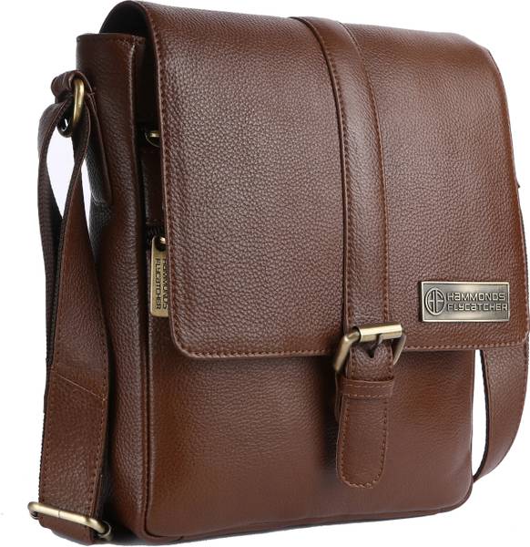 Hammonds Flycatcher Maroon Sling Bag Original Bombay Brown Leather Messenger Bag|Sling Bag|Office Bag (L=23,H=26, B=6.5 cm) SB1164MH