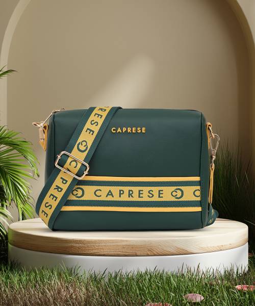 Caprese Green Sling Bag TRINITY SLING MEDIUM DARK GREEN SOLID WOMEN'S HANDBAG