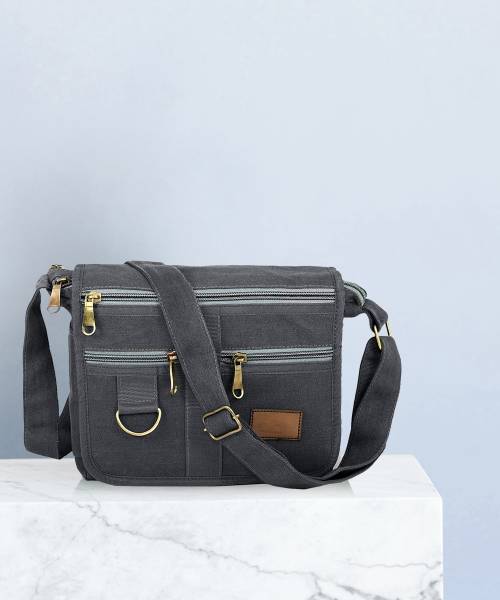 STORITE Grey Sling Bag Stylish Small Cotton Sling Cross Body