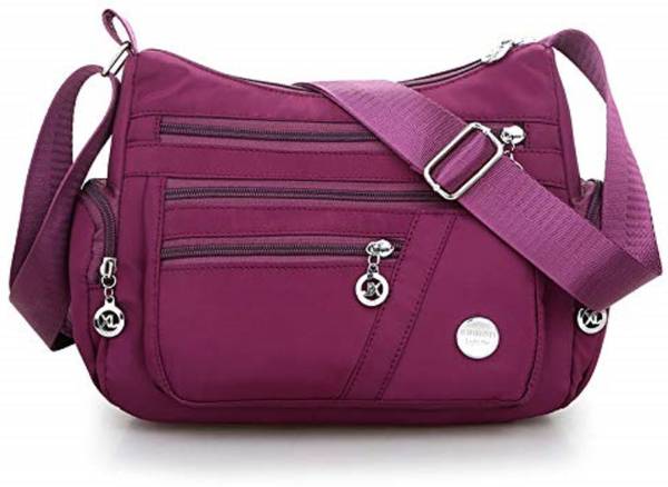 SYGA Purple Sling Bag Women's Small Crossbody Bag, Waterproof Nylon,Sling Bag(Purple)