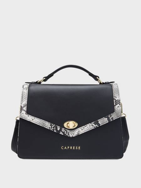 Caprese Black Sling Bag Oriana Sling Medium Black Bag for Women
