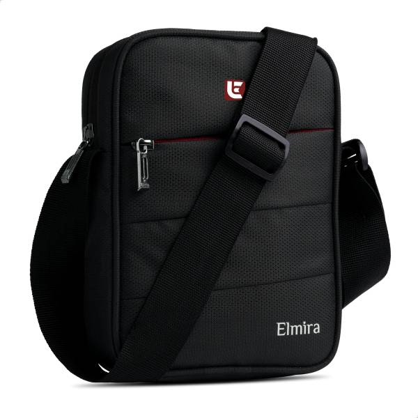 Elmira Black Sling Bag Mini Sling Bag / Small Side Travel Crossbody Office Passport Messenger Bag