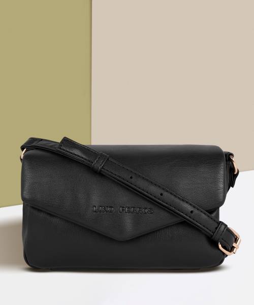 LINO PERROS Black Shoulder Bag Womens Black Hand Bag