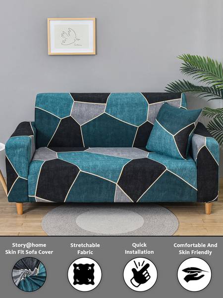 Story@home Polyester Plain 3 Seater Sofa Cover